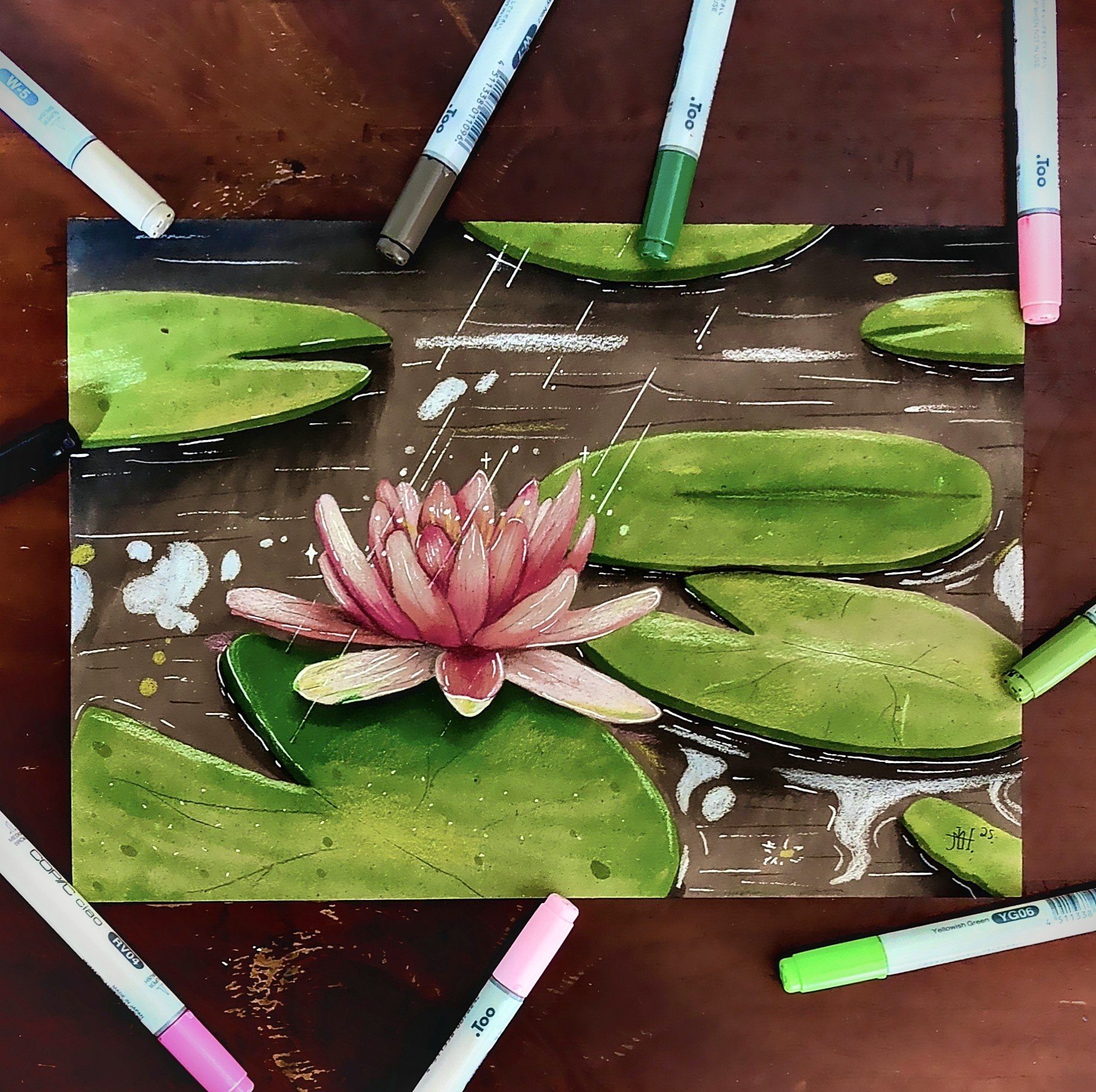 Lily Pad How To Color With Copic Markers Violeta Ink
