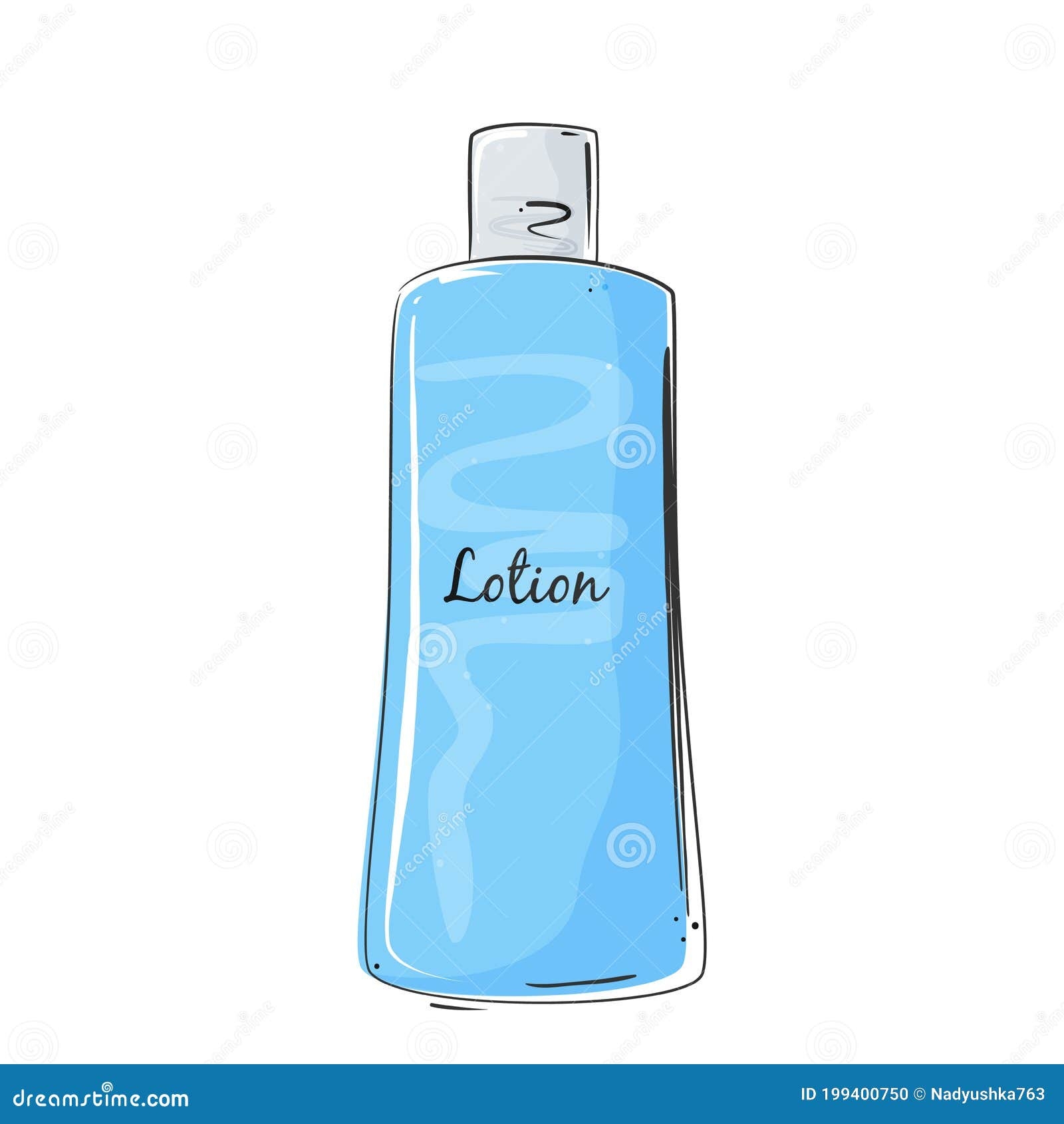 Lotion Bottle For Skin Care Face Toner Beauty Concept Vector 