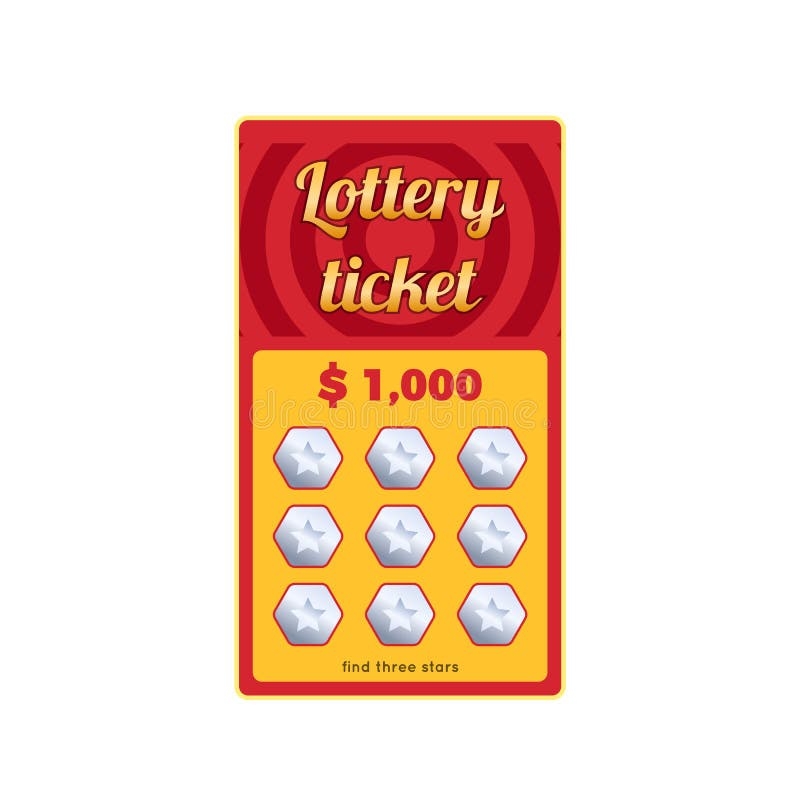 Lottery Ticket For Drawing Money And Prizes Lottery Successful Stock Vector Illustration Of Drawing Event 109208731