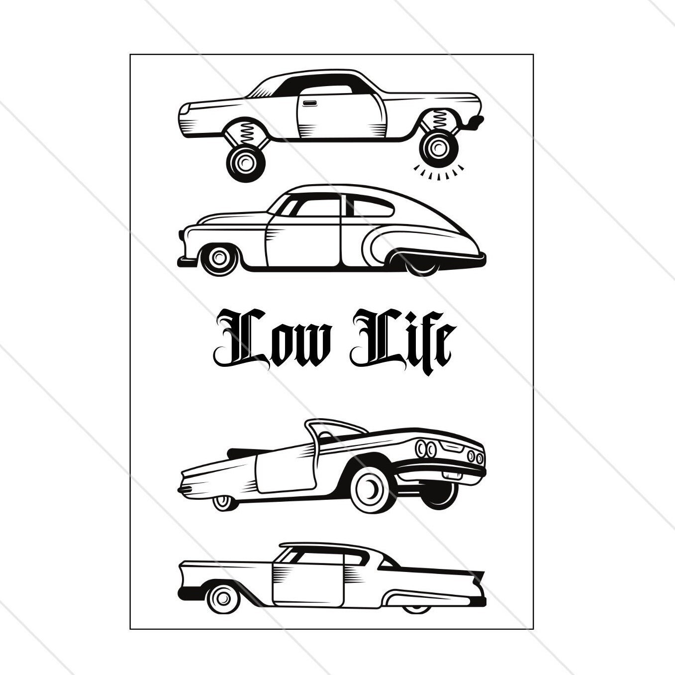 Low High quality Life Lowrider SVG