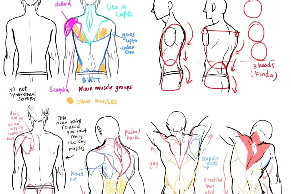 Male Back Torso Drawing Reference And Sketches For Artists