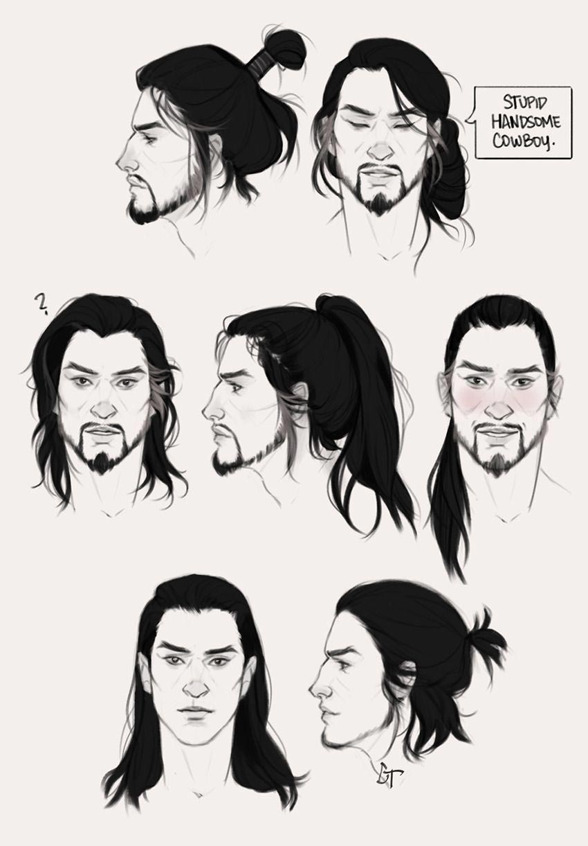 hairstyles drawing reference