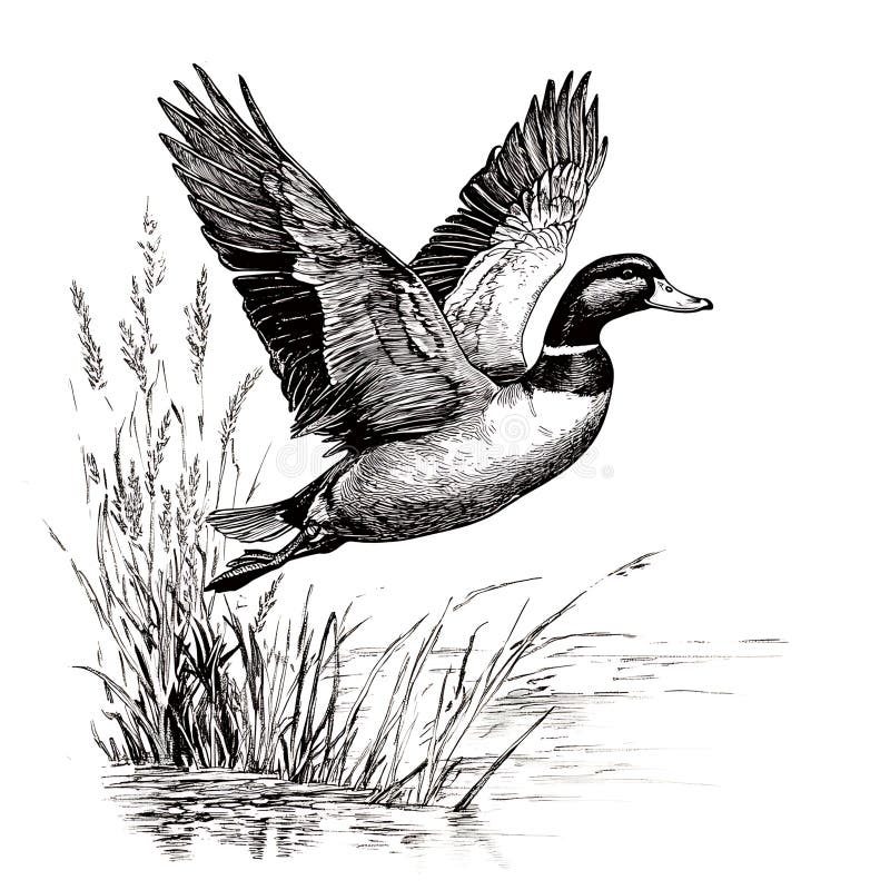 Mallard Duck Drawing Stock Illustrations 5 299 Mallard Duck 