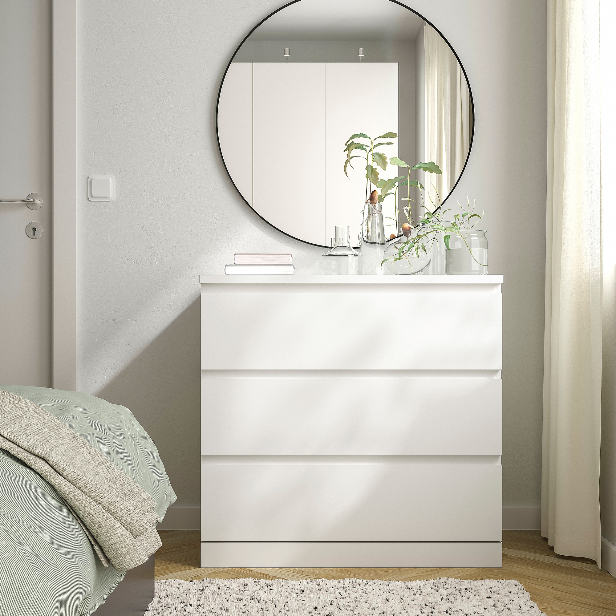 MALM Chest Of 3 Drawers White 80x78 Cm IKEA Indonesia