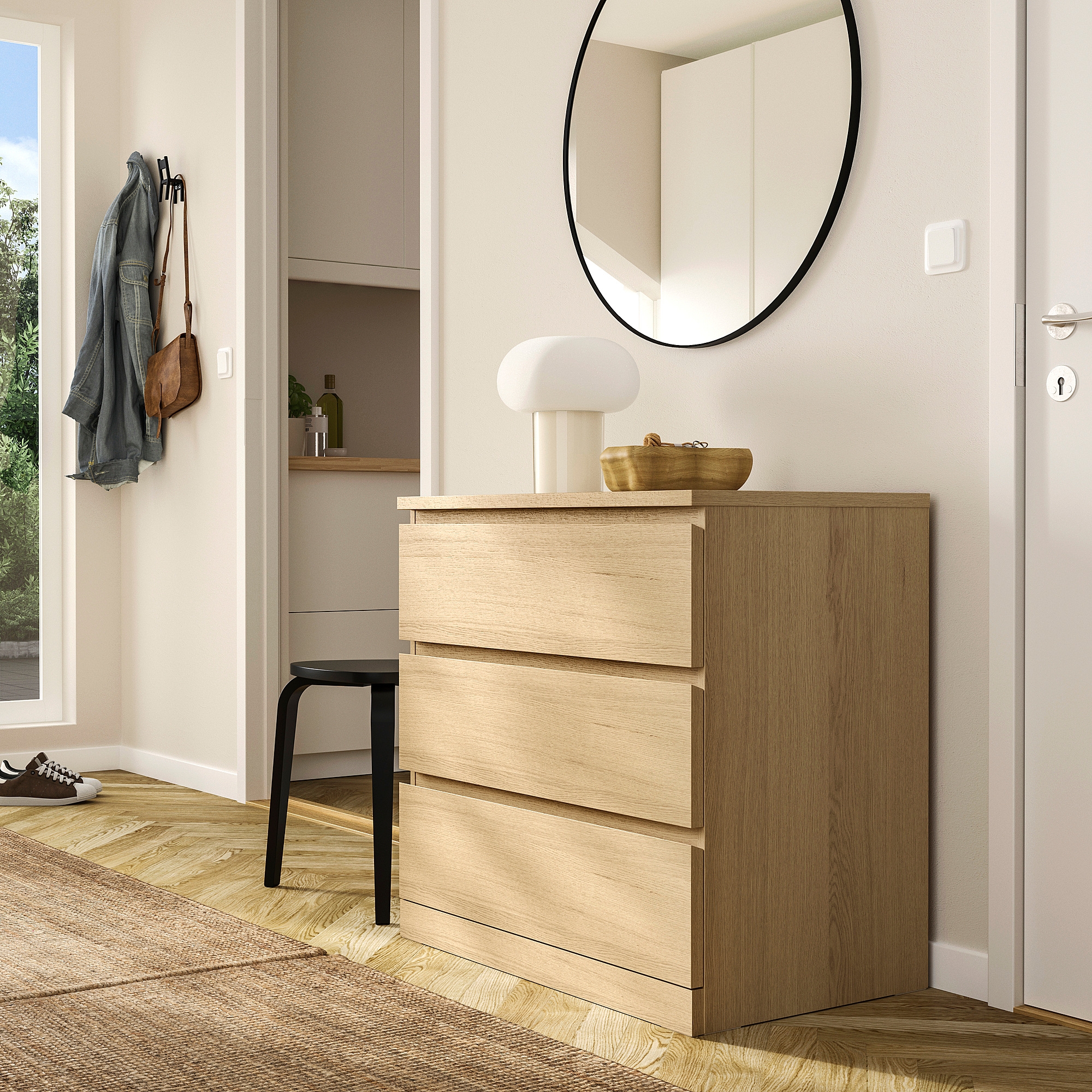 ikea 3 drawer dresser