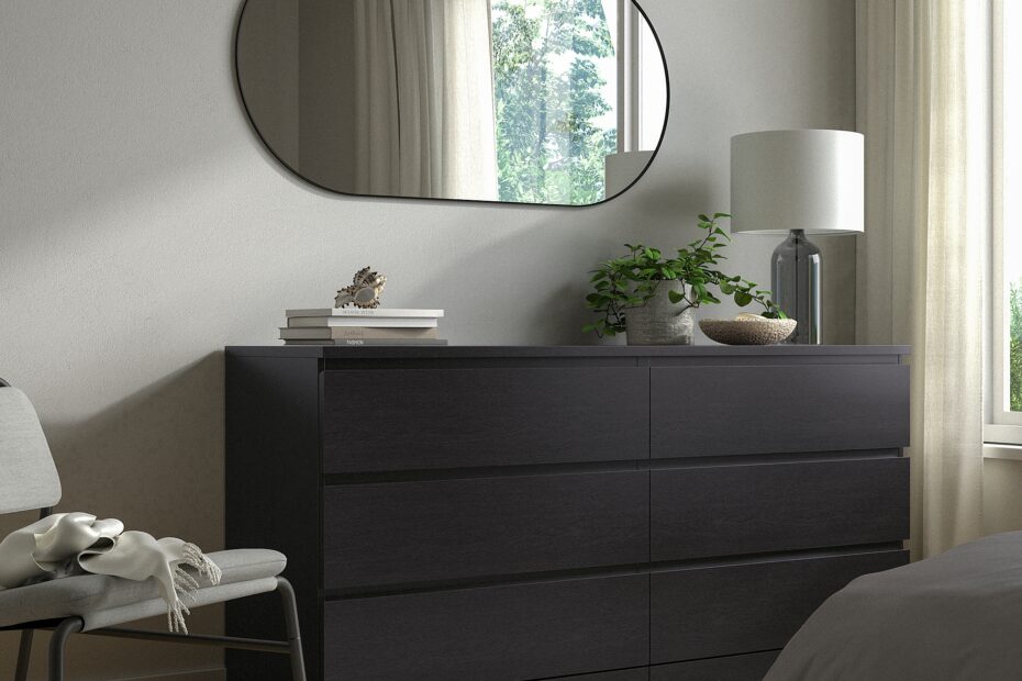 MALM Chest Of 6 Drawers Black brown 160x78 Cm IKEA Indonesia