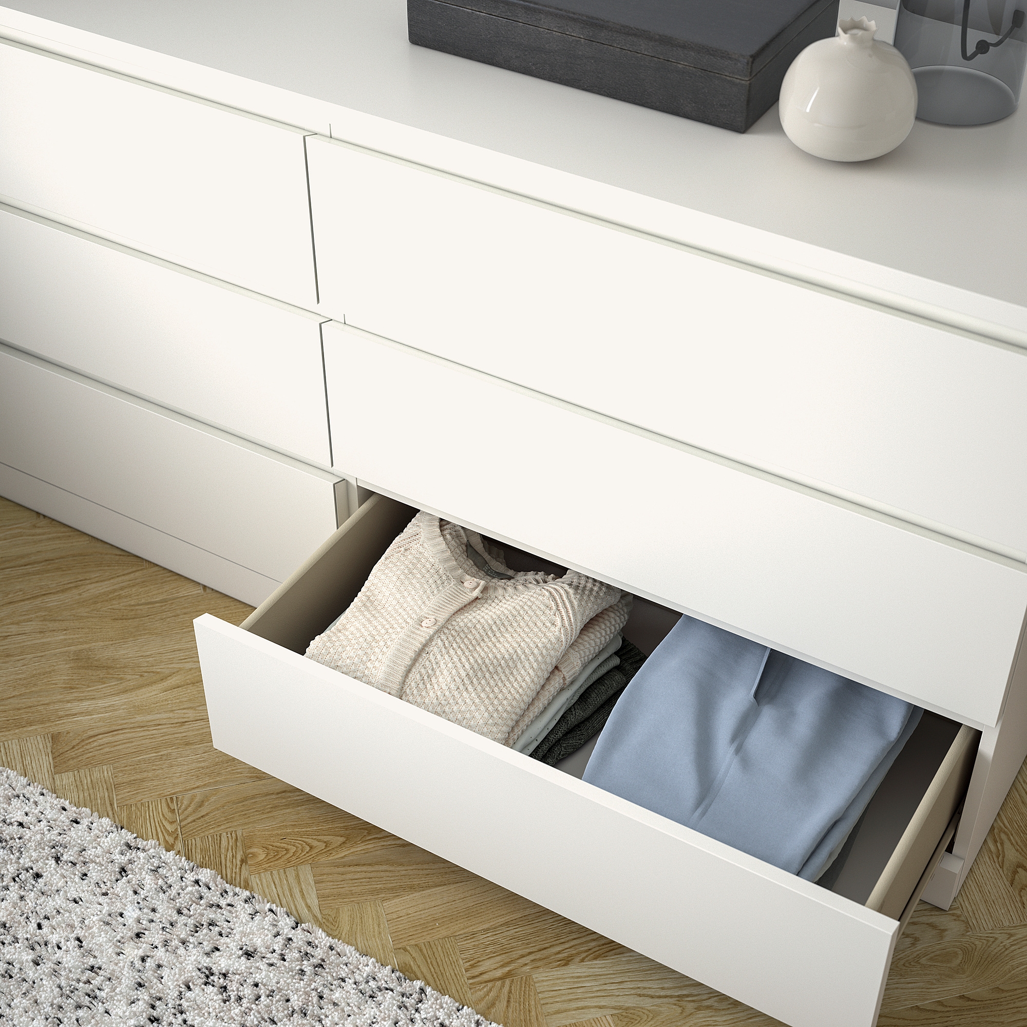 MALM Chest Of 6 Drawers White 160x78 Cm IKEA Indonesia