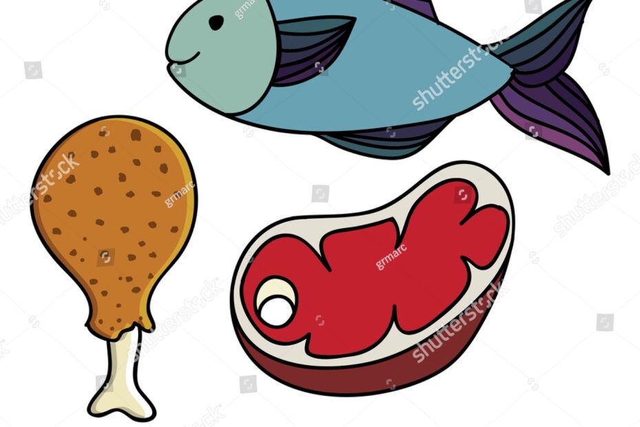 Meat Drawing Over White Background Vector Stock Vector Royalty Free 157927364 Shutterstock