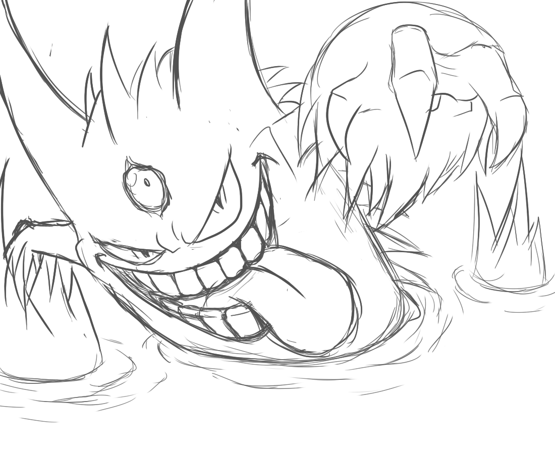 Mega Gengar Sketch Weasyl