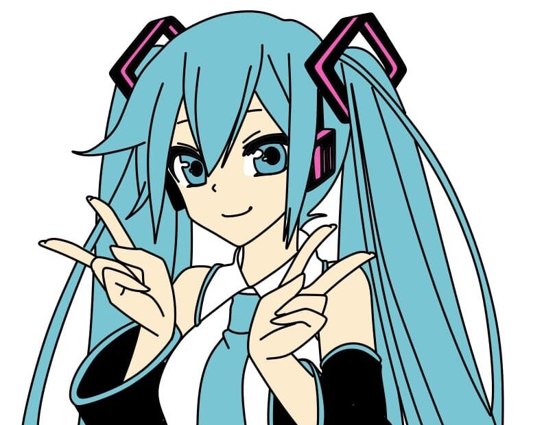 Menggambar Hatsune Miku Cara Menggambar Hatsune Miku Yang Mudah