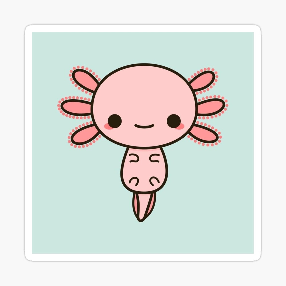 Minecraft Cute Axolotl Axolotl Drawing Axolotl Draw Cartoon Axolotl Pink Axolotl Axolotl Lover Axolotl Gift Best Gift For Axolotl Lover Axolotl Design