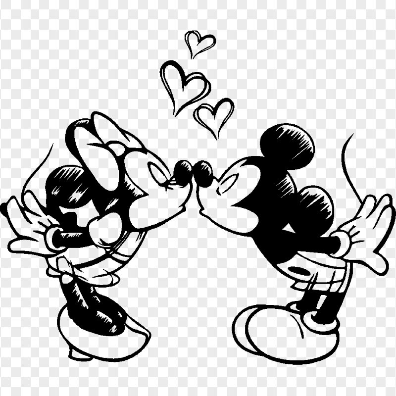 Minnie Mouse Mickey Mouse In Love Sketch HD PNG Citypng