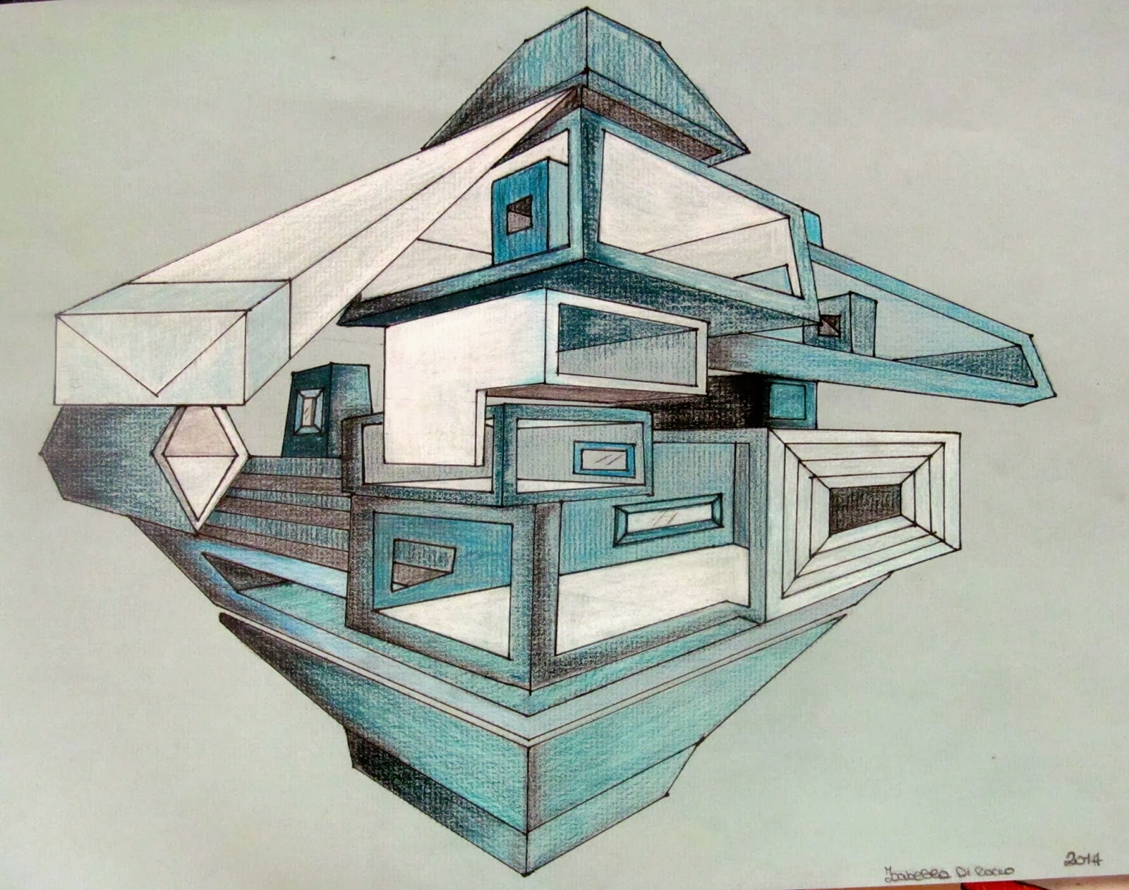 Ms Eaton s Phileonia Artonian Space Museums 2 3 Point Perspective Drawings