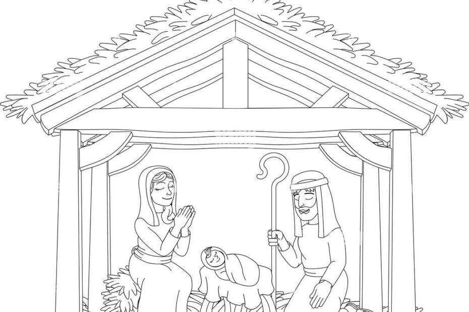 Nativity Scene Drawing Black And White Stock Photos U0026 Images Alamy