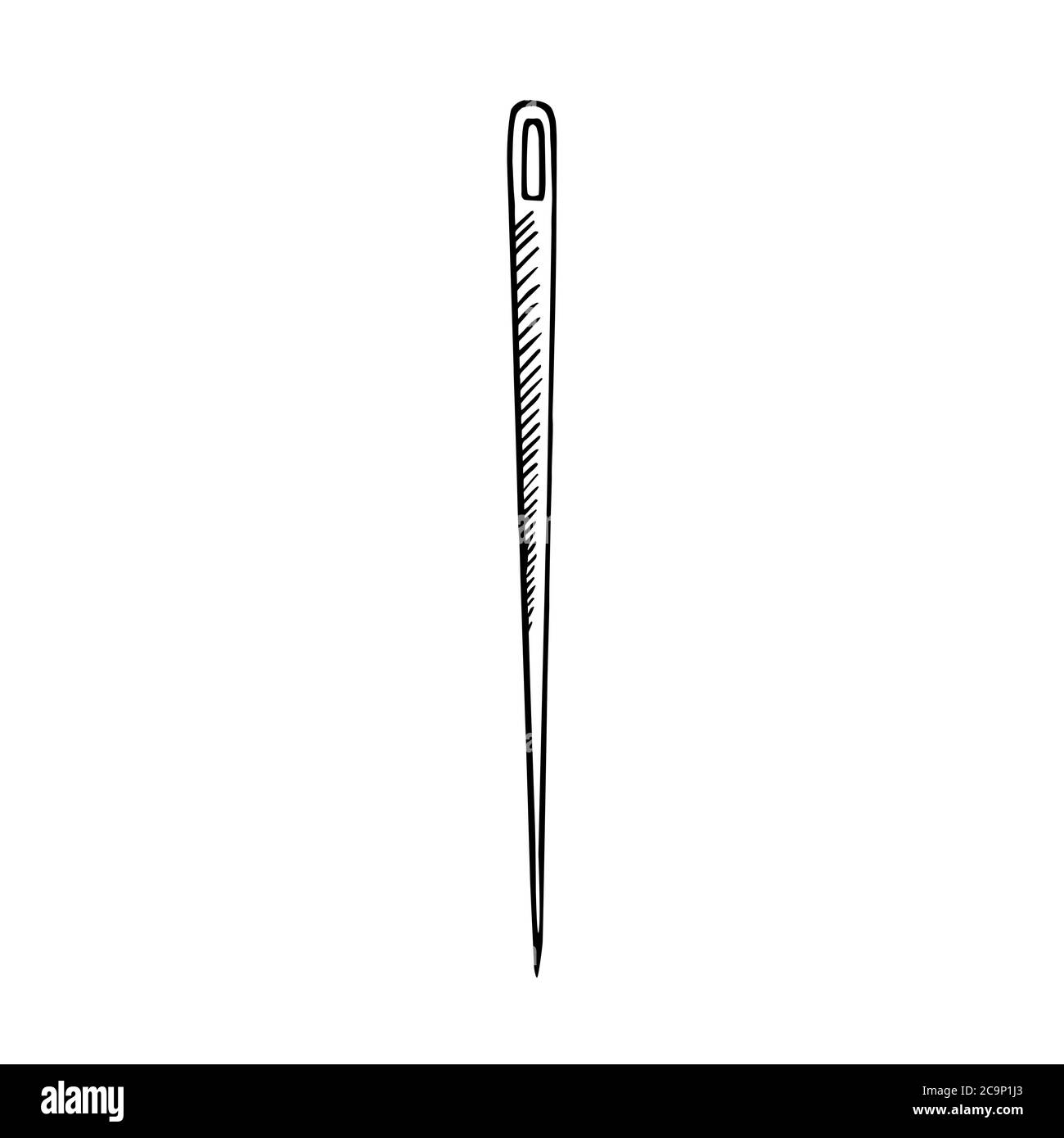Needle Drawing Hand Drawn Doodle Gravure Vintage Style Sketch Illustration Stock Photo Alamy