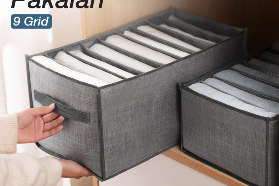 NUHAO Kotak Sekat Pakaian Storage Drawer Divider Box 9 Grid N9 Gray JakartaNotebook