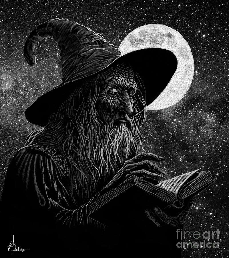 Old Wizard Drawing By Murphy Art Elliott