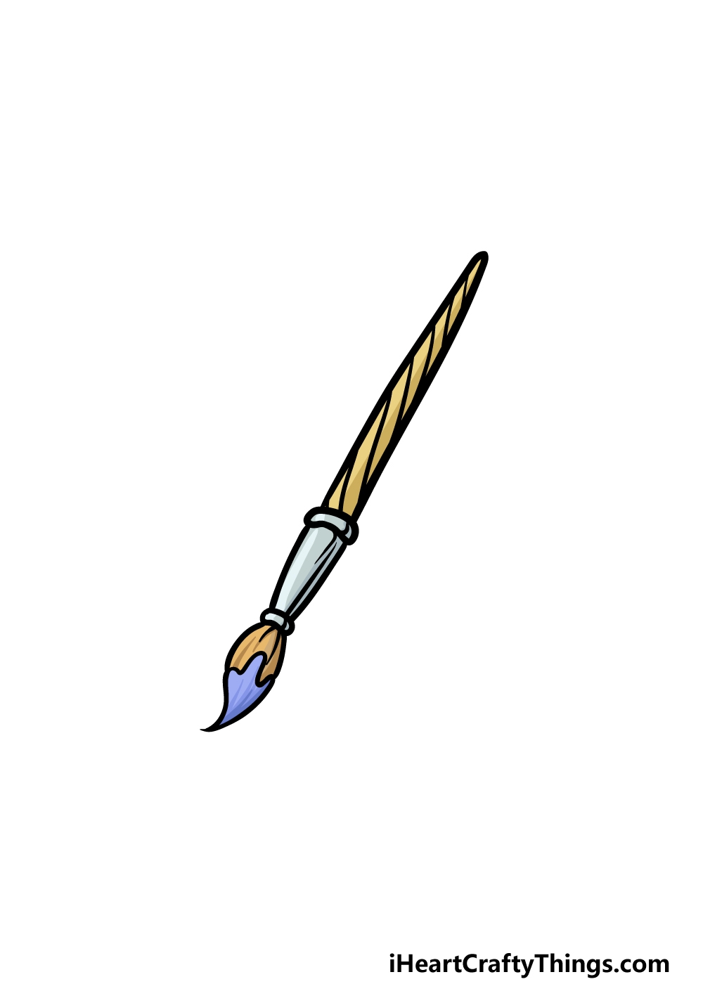 Paintbrush Drawing How To Draw A Paintbrush Step By Step