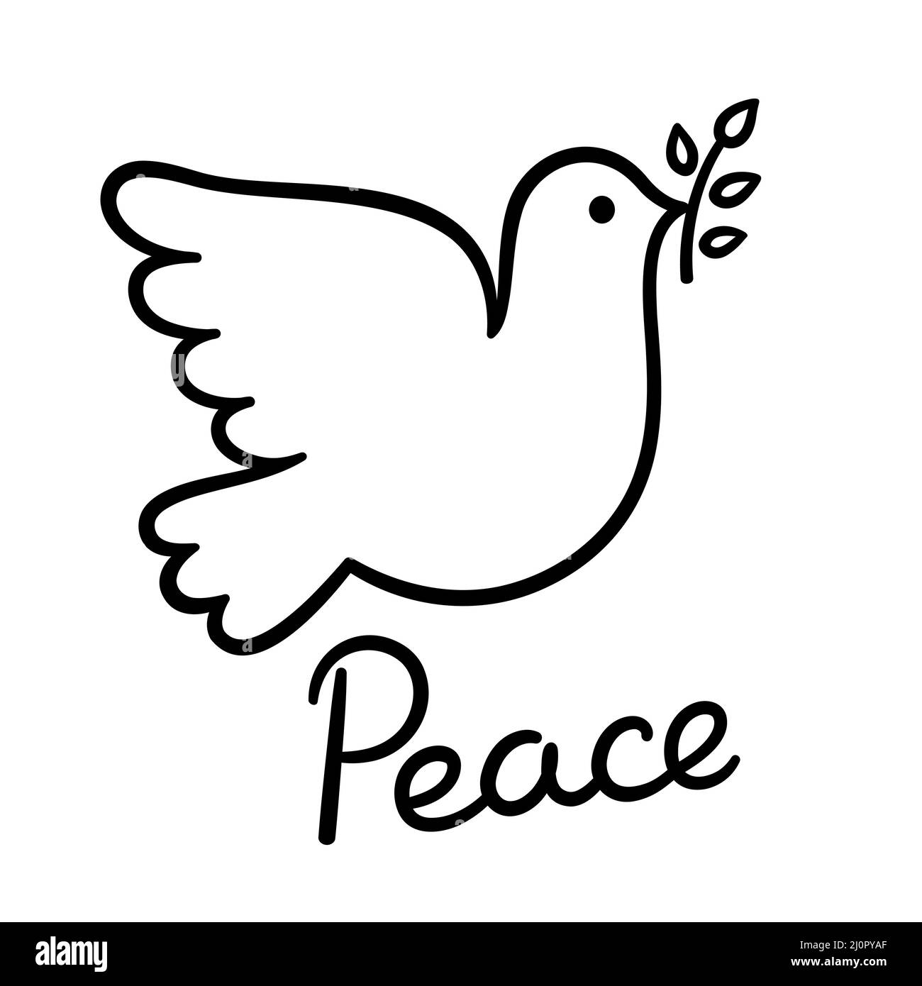Peace Dove Drawing Hi res Stock Photography And Images Alamy