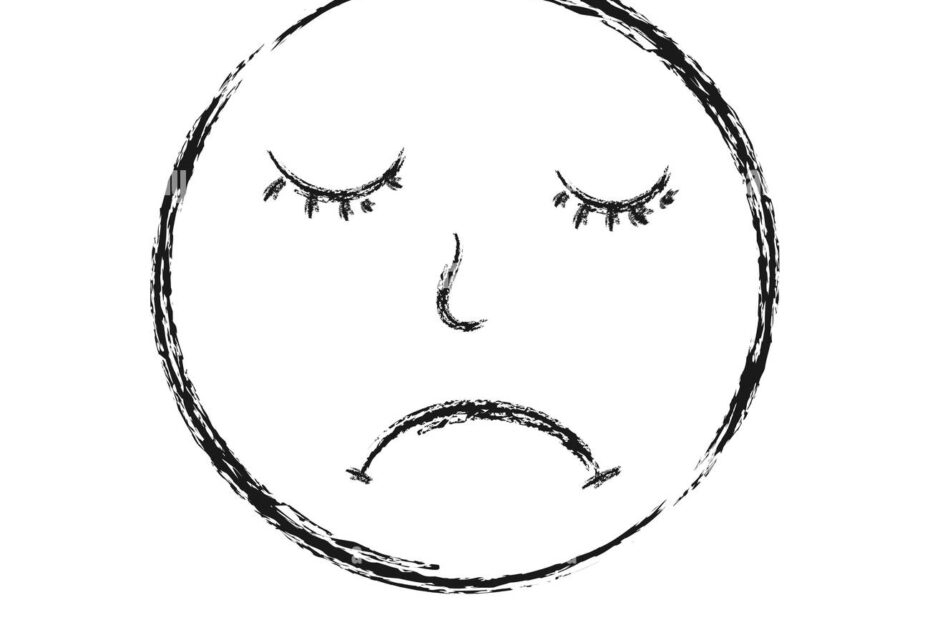Pencil Sketch Of A Sad Face In The Style Of Doodle Isolated On A White Background Vector Illustrations For Postcards Posters Stickers And Theme De Stock Vector Image U0026 Art Alamy