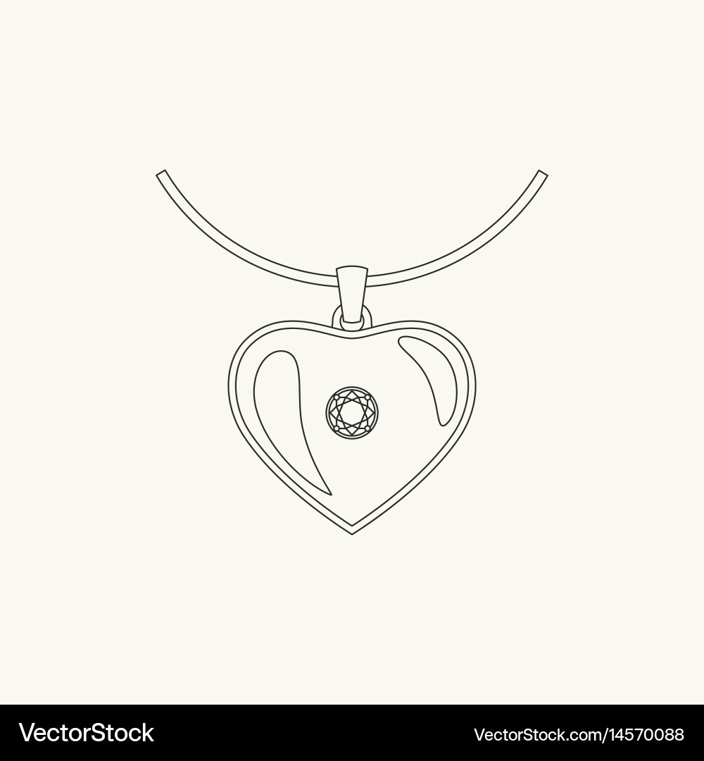 Pendant Line Drawing Royalty Free Vector Image