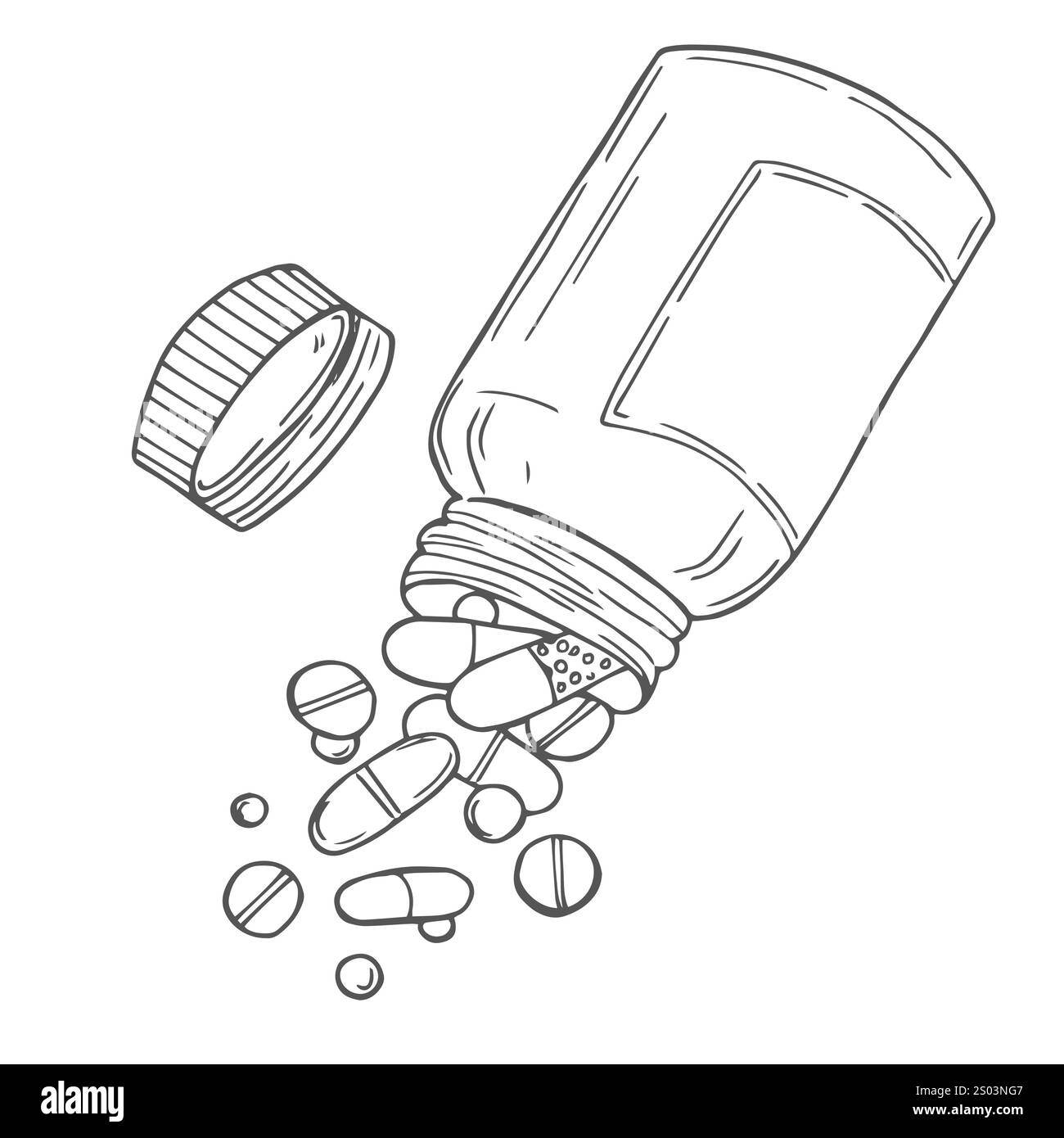 Pill Bottle Drawing Cut Out Stock Images U0026 Pictures Alamy