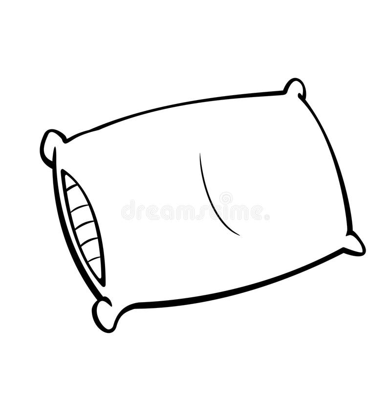 Pillow Simple Line Drawing Stock Vector Illustration Of Background 345249966