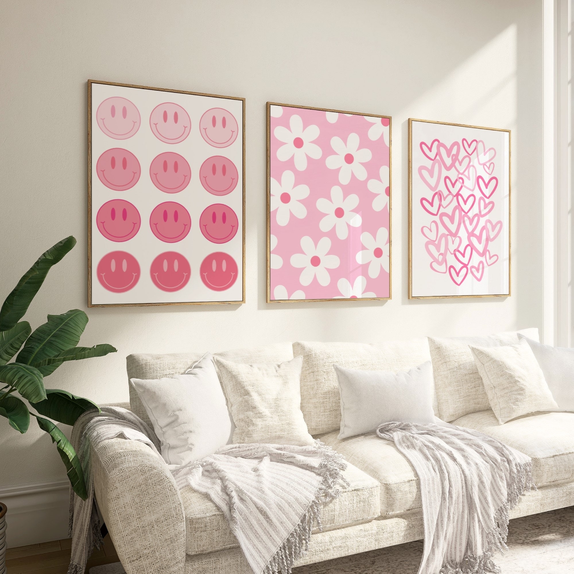 Pink Preppy Wall Art Girly Trendy Prints Set Of 6 College Dorm Decor Aesthetic Teens Room Decor Printable Bows Print Coquette Room Decor Etsy UK
