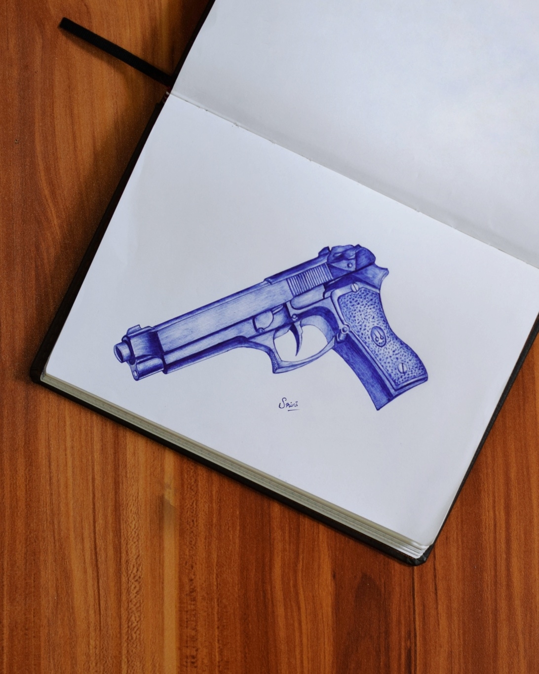 Pistol Ball Pen Drawing Creativentechno