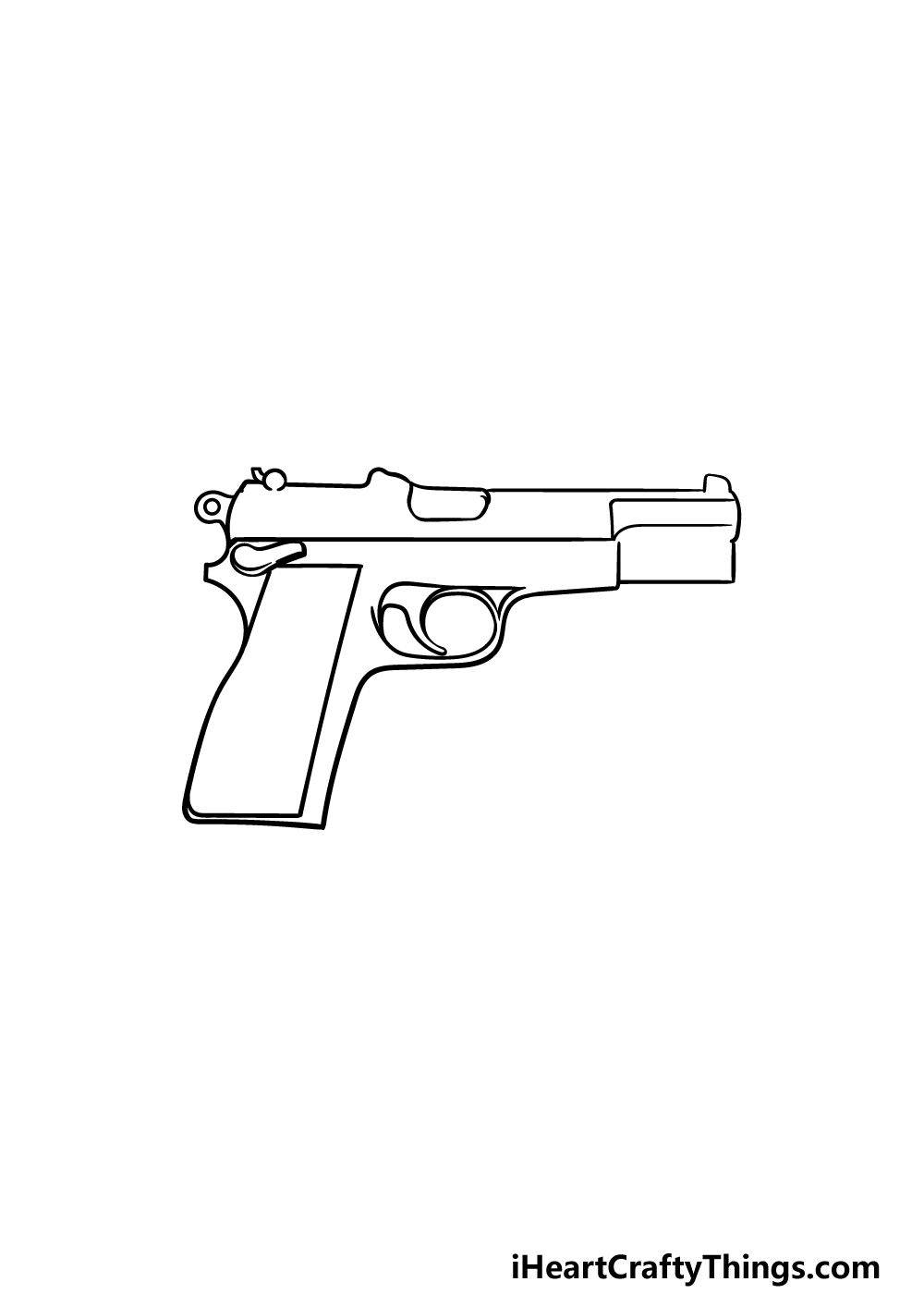 drawing of a gun