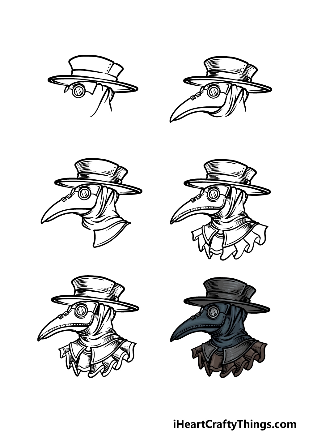 Plague Doctor Drawing How To Draw A Plague Doctor Step By Step