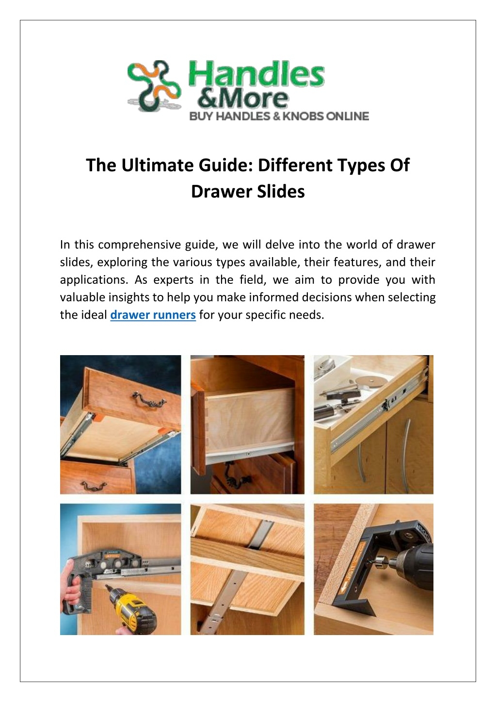 PPT The Ultimate Guide Different Types Of Drawer Slides PowerPoint Presentation ID 12362440