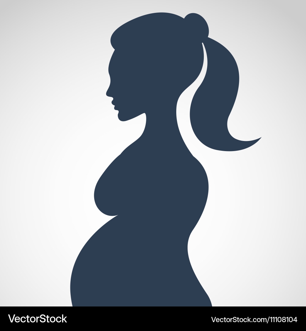 Pregnant Woman Drawing Royalty Free Vector Image