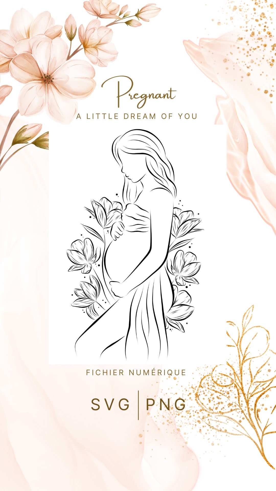 pregnancy women drawing