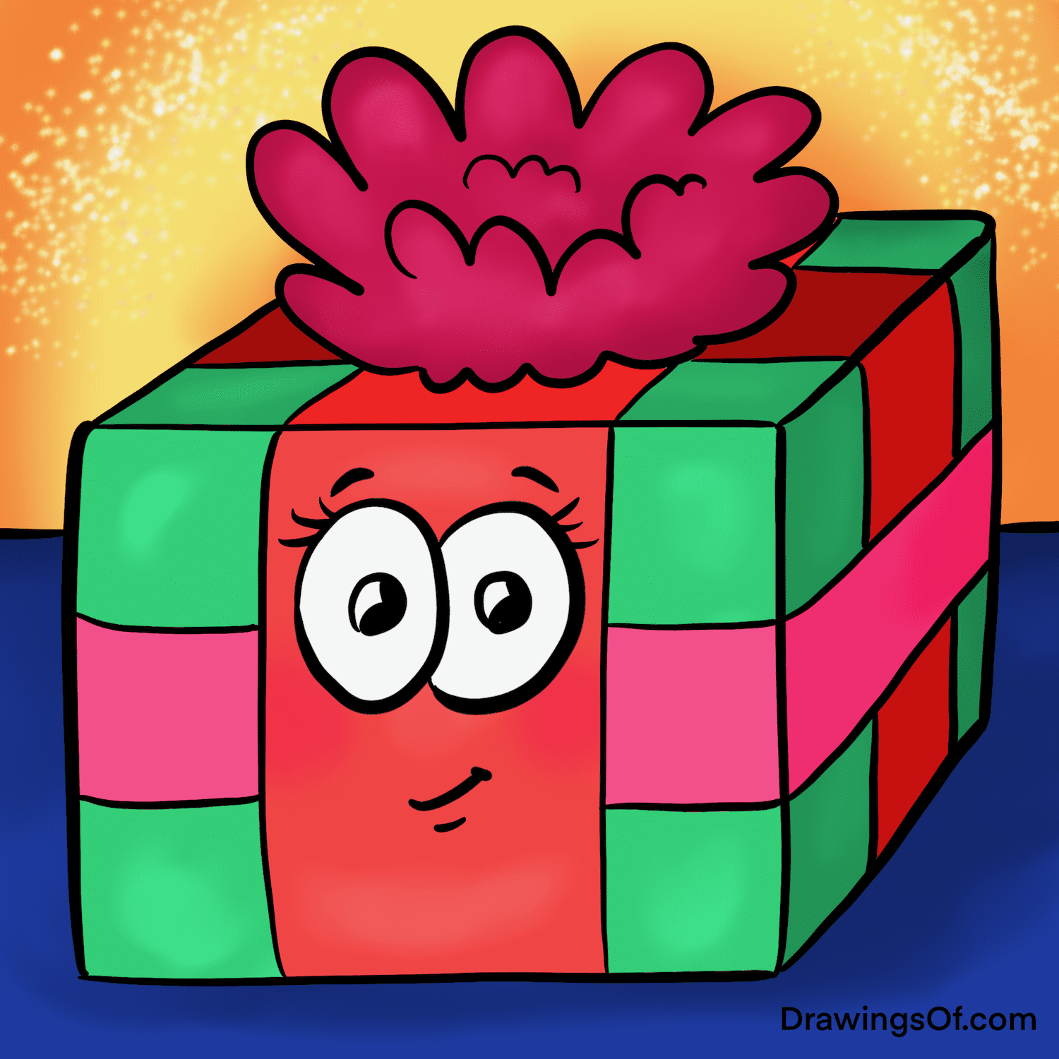 Present Drawing Gift Box Cartoons In An Easy Cute Style 