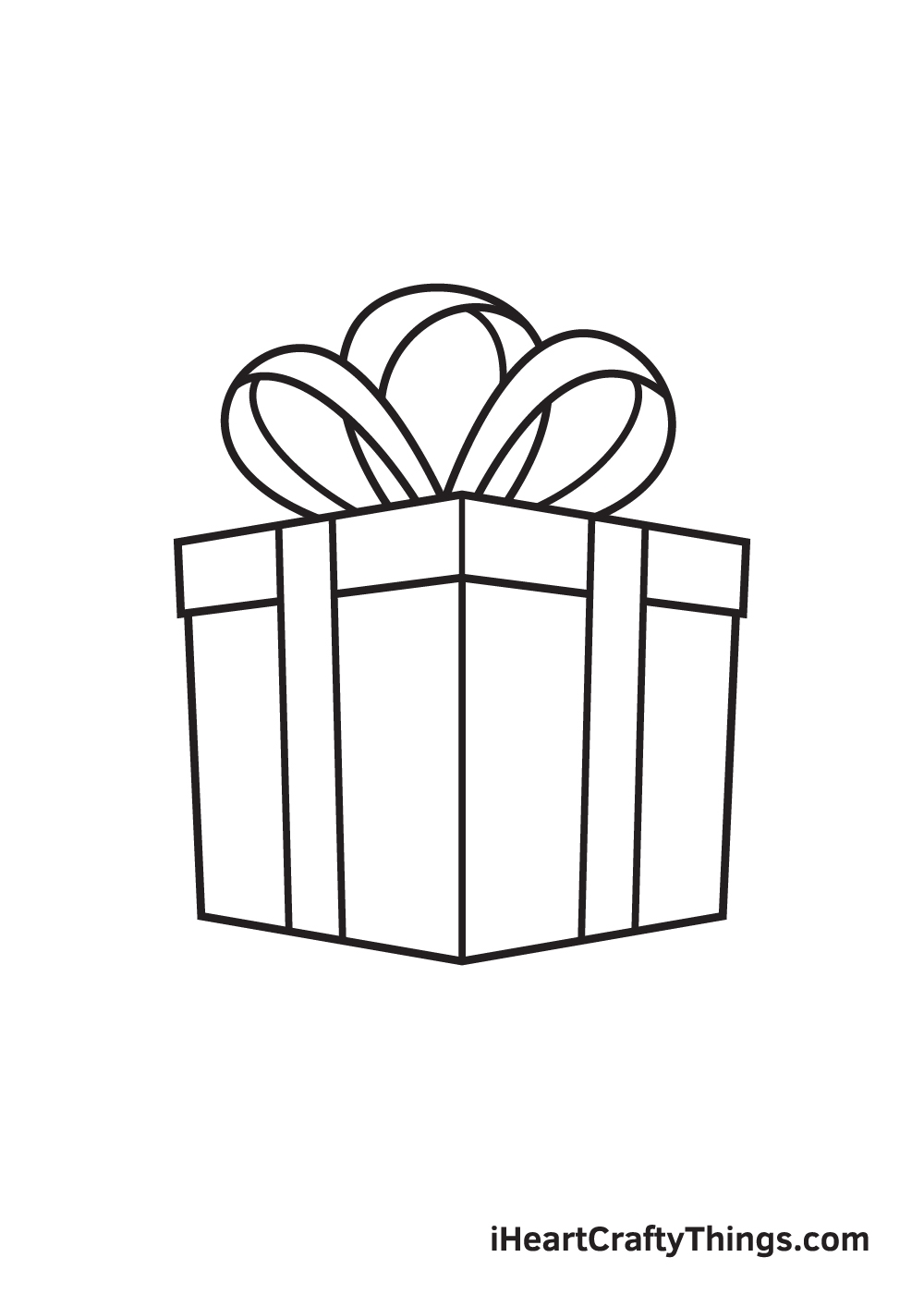 Present Drawing How To Draw A Present Step By Step