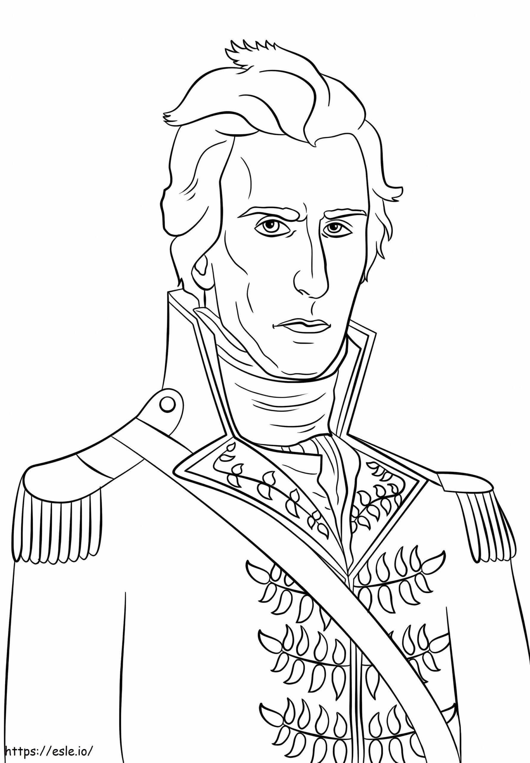 President Andrew Jackson Coloring Page