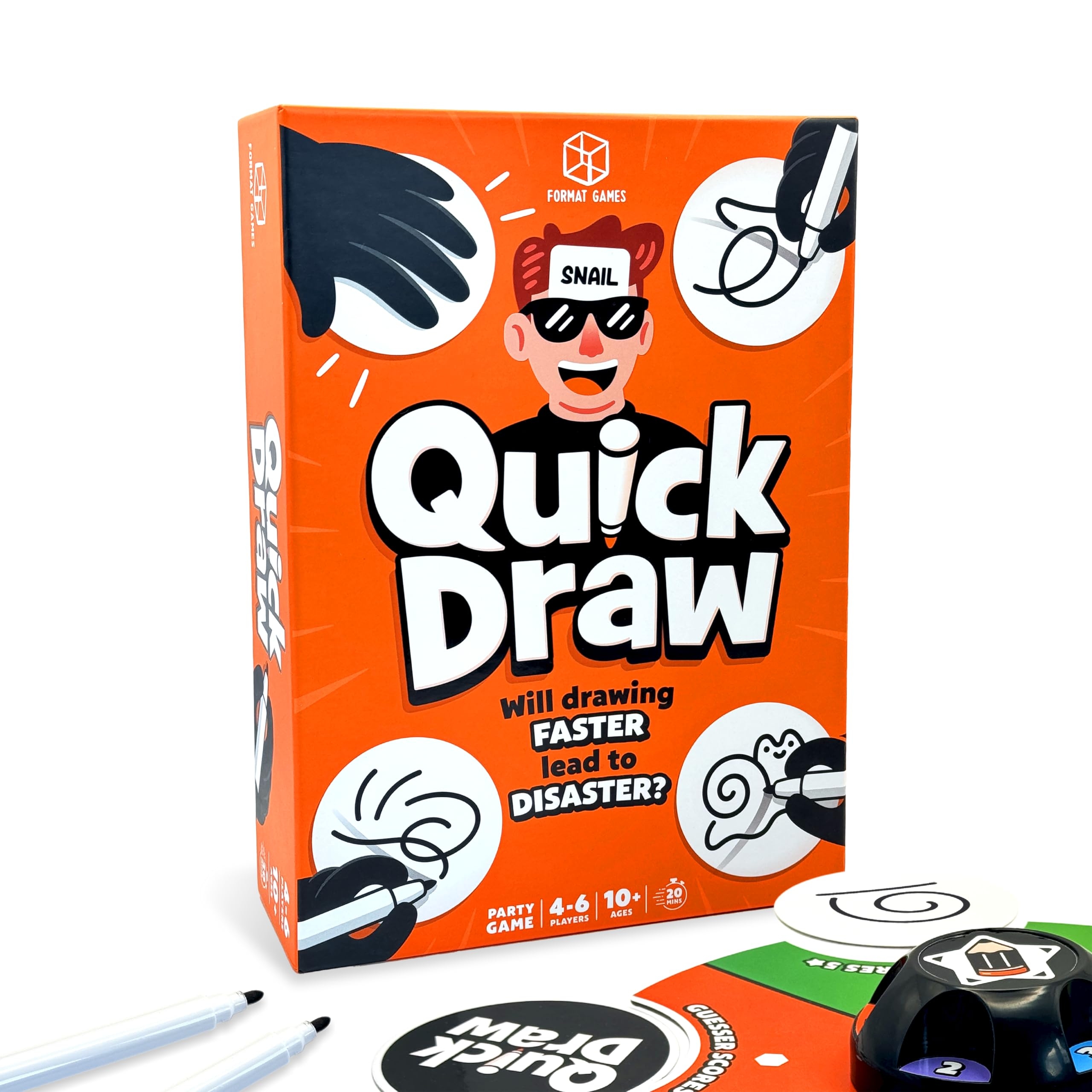 Quick Draw Party Game Fast Frantic And Hilarious Drawing Game For Kids Teens And Adults Ages 8 3 6 Players 30 Minute Playtime Amazon co uk Toys U0026 Games