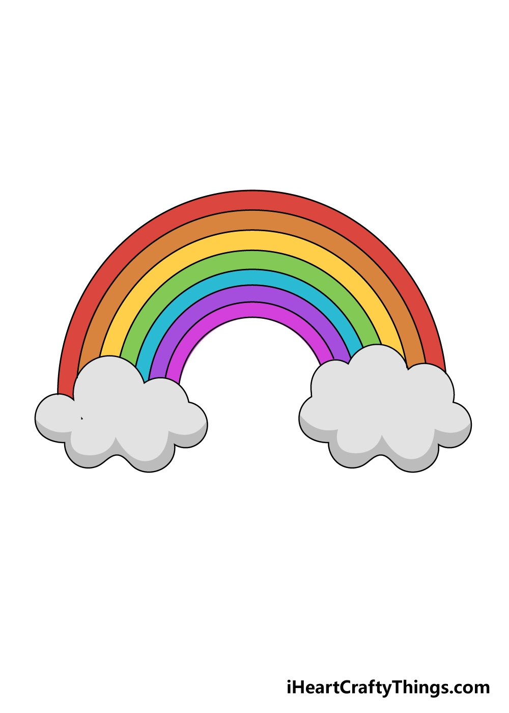 how to draw a rainbow