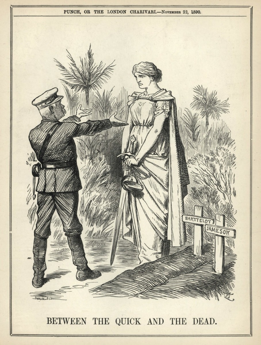RARE 1890 Cartoon The Congo BARTTELOT JAMESON Emin Pasha Relief COLONIALISM