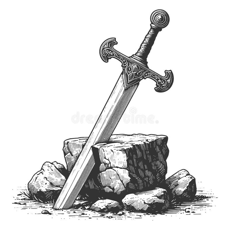 Realistic Sword Drawing Stock Illustrations 823 Realistic Sword 