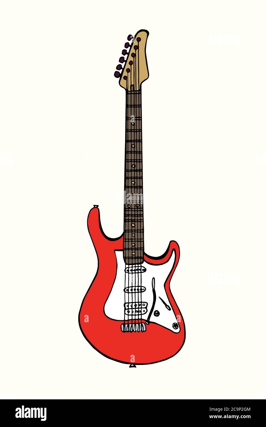 electric guitar drawing