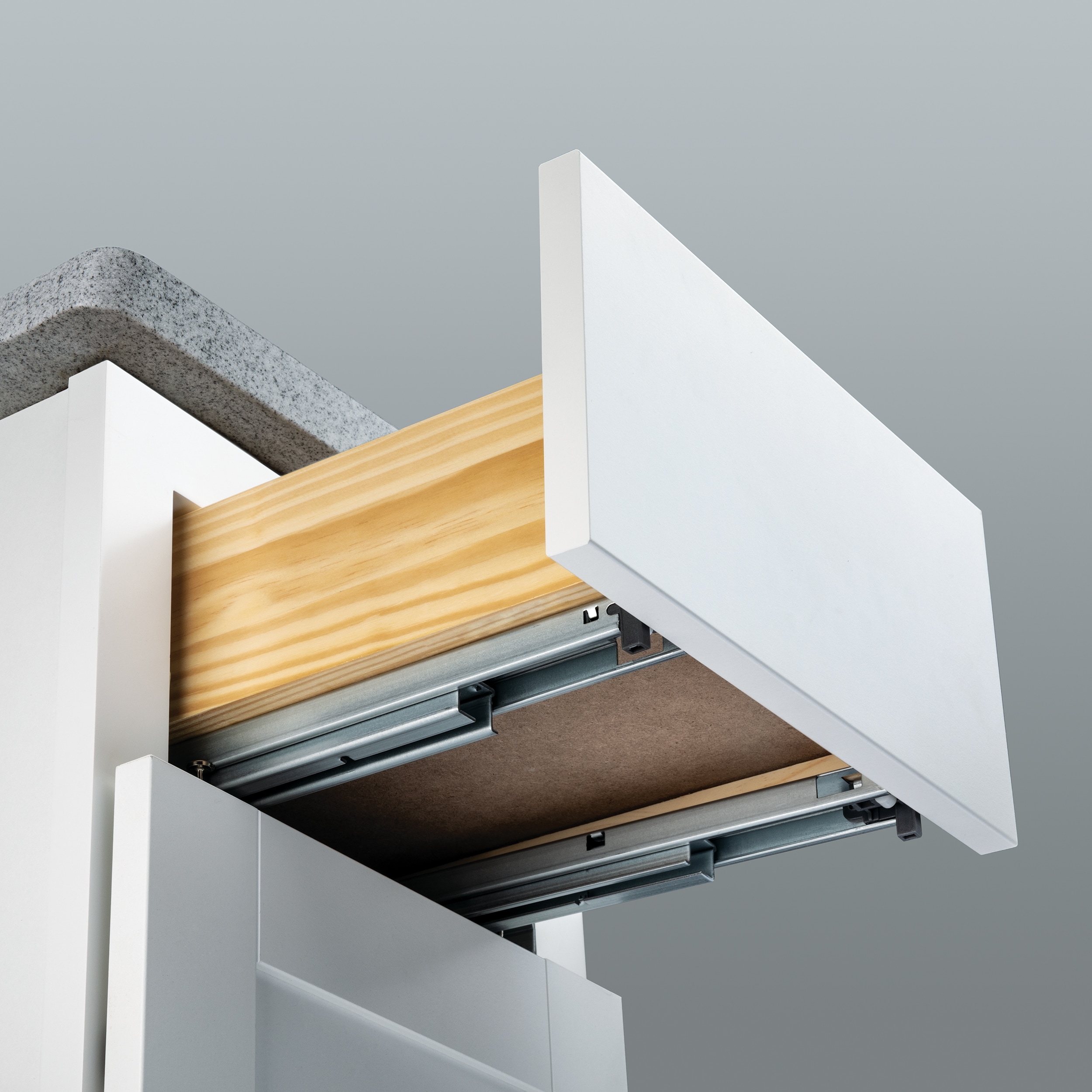 RELIABILT 21 in Full Extension Soft Close Undermount Mount 75 lb Load Capacity Silver Drawer Slide 1 Pair 2 Pieces D96021W ZP W