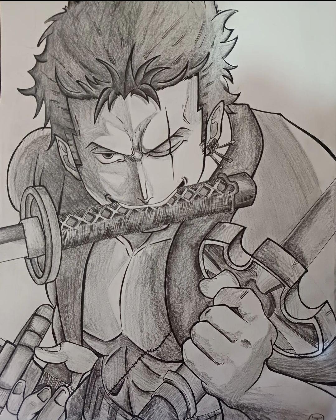 Roronoa Zoro 3 Sword Style Created By Eshaan James
