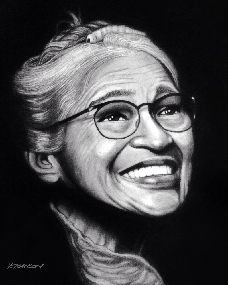 Rosa Parks Original Pencil Art