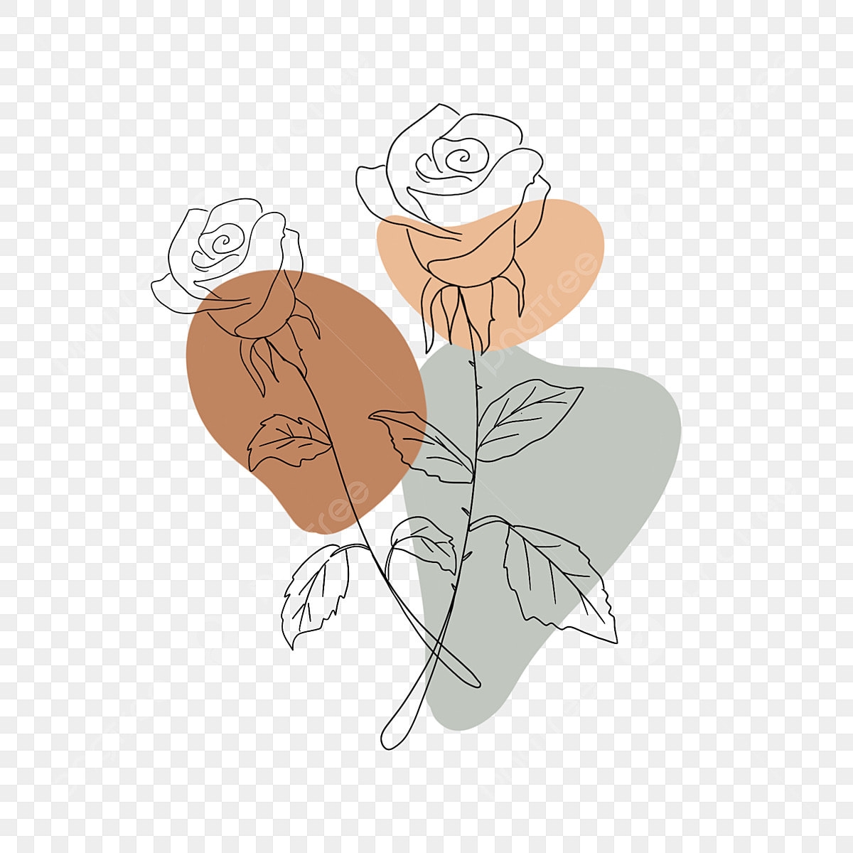rose drawing simple
