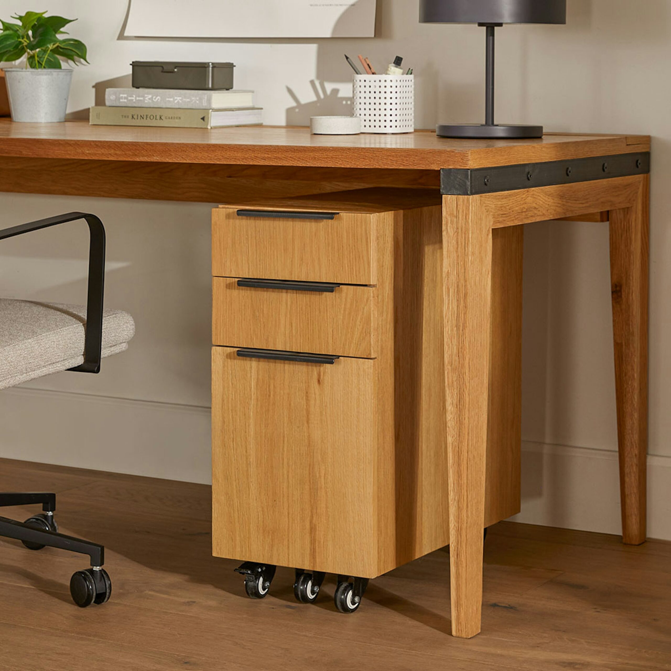 Rustic Oak Wood Filing Cabinet On Wheels Madera Article