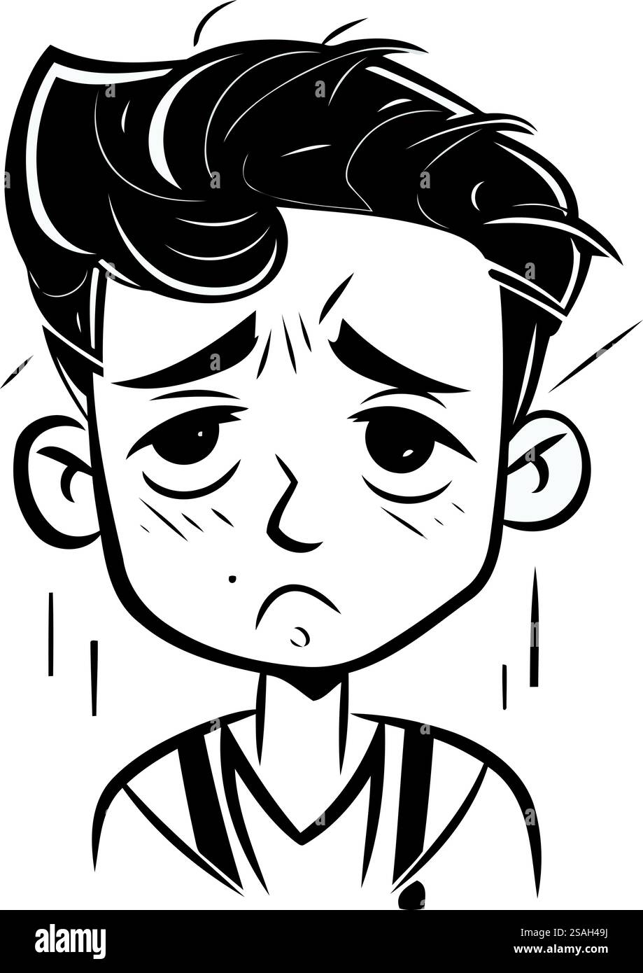 sad face drawing