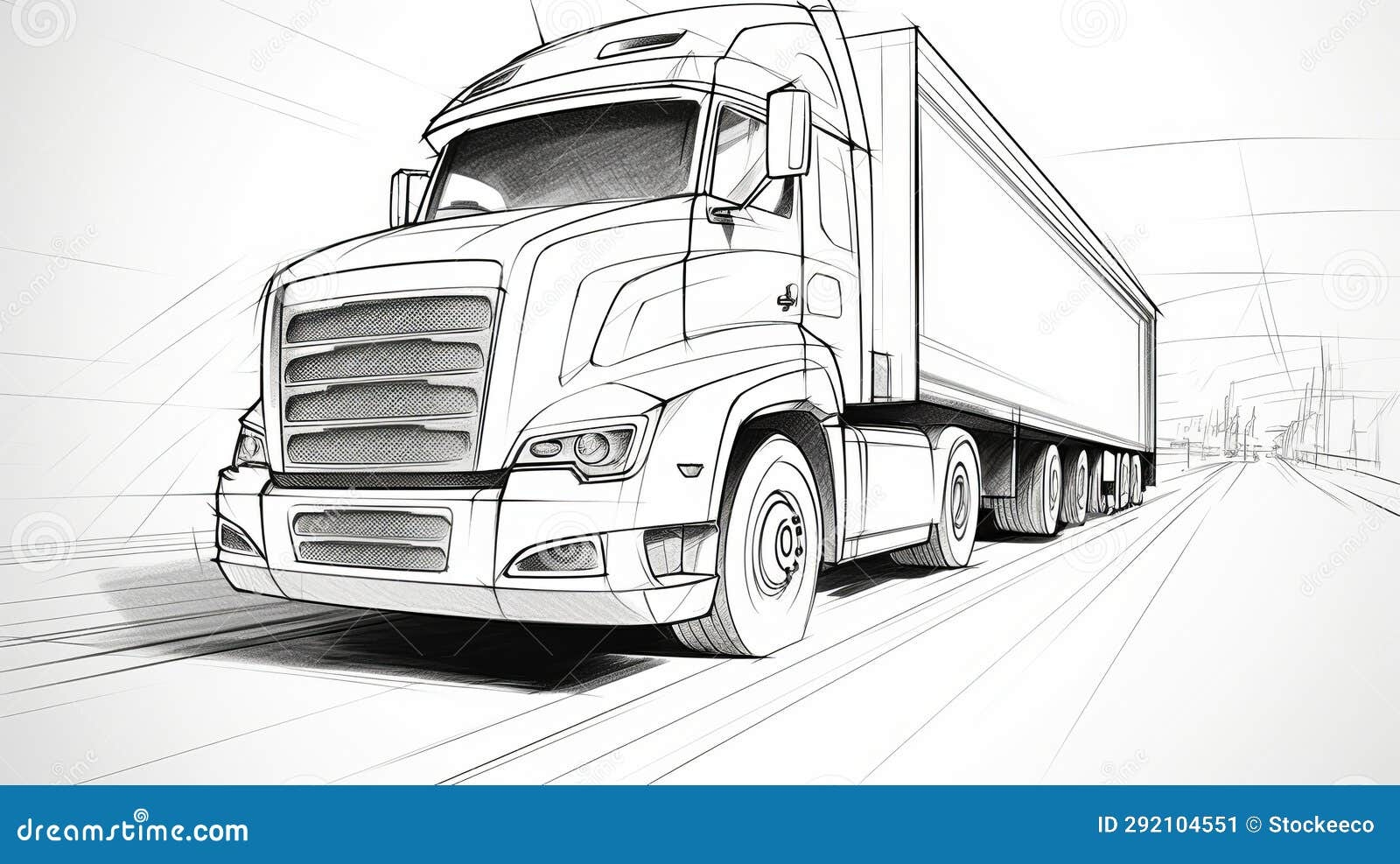 Semi Truck Sketch Stock Illustrations 700 Semi Truck Sketch Stock Illustrations Vectors U0026 Clipart Dreamstime