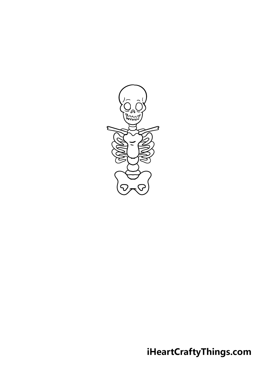 Skeleton Drawing How To Draw A Skeleton Step By Step 